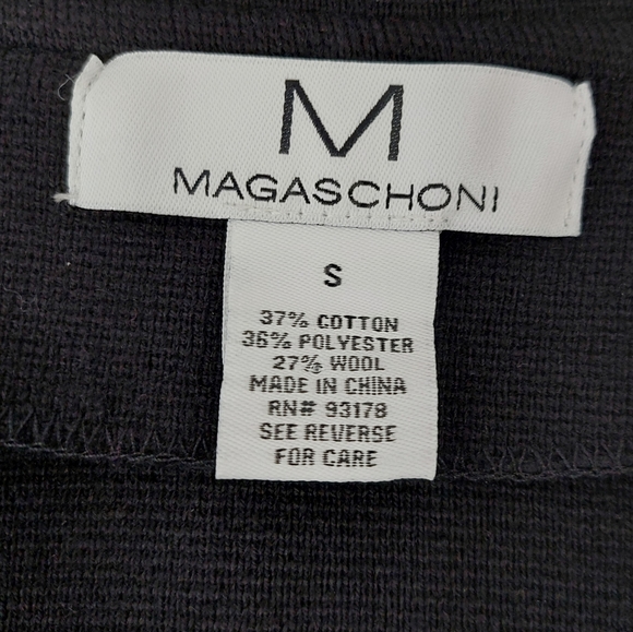 Magaschoni Black Cotton Blend Cardigan - Picture 8 of 9